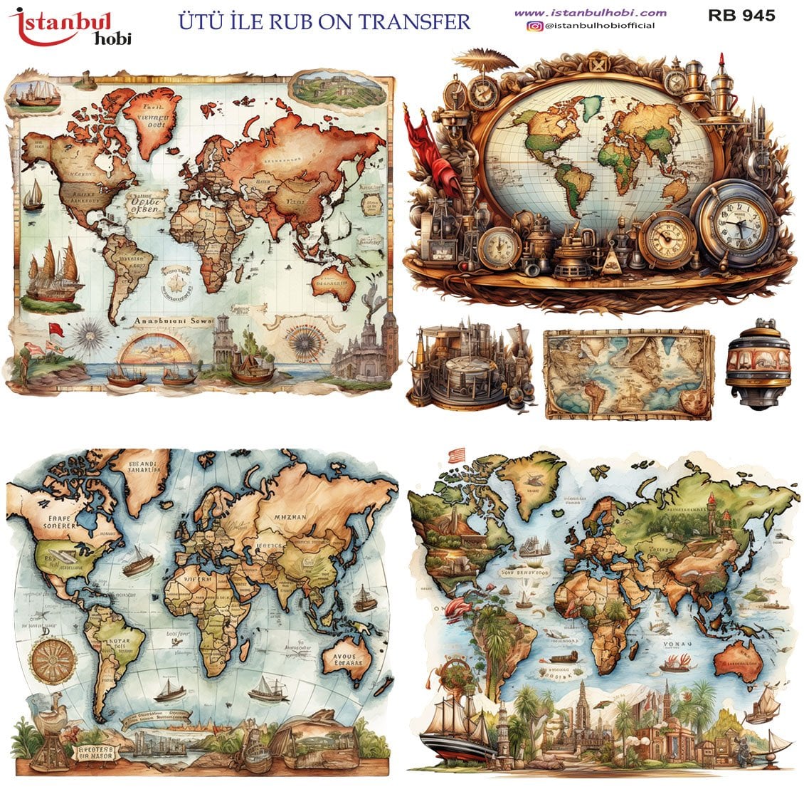 Ütü İle Rub On Transfer 30x30cm RB945