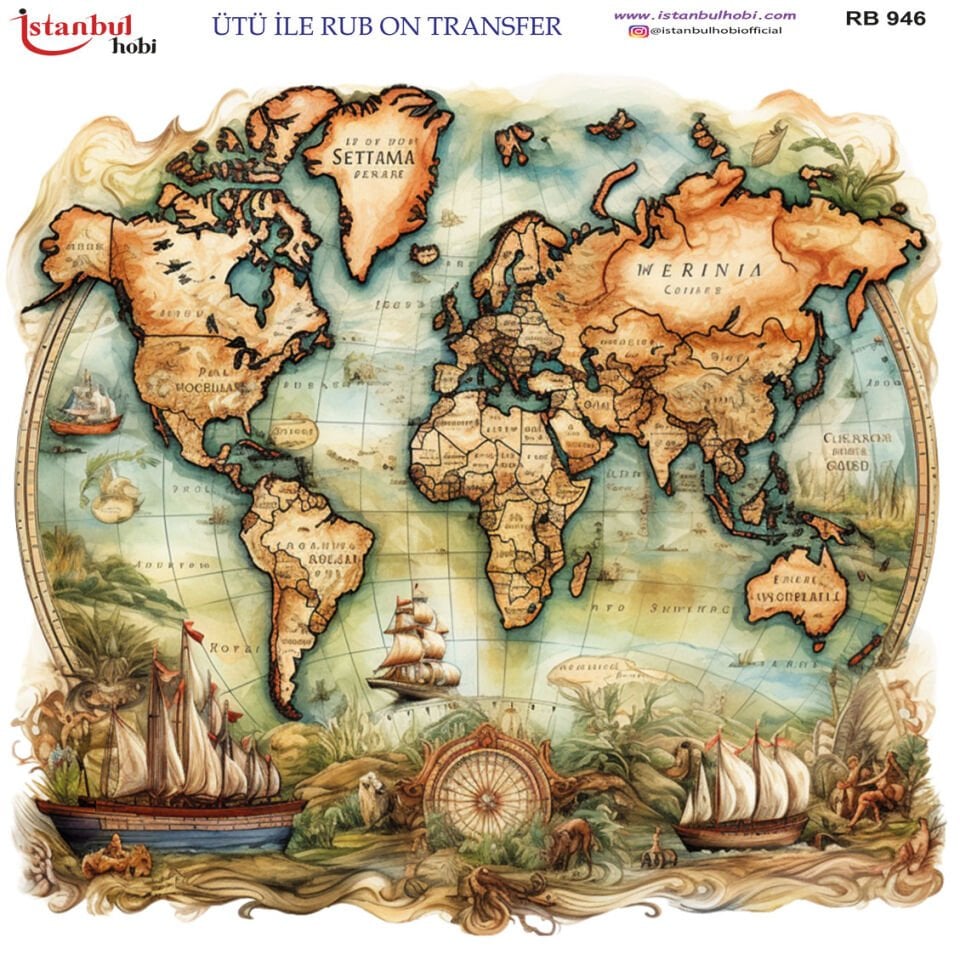Ütü İle Rub On Transfer 30x30cm RB946