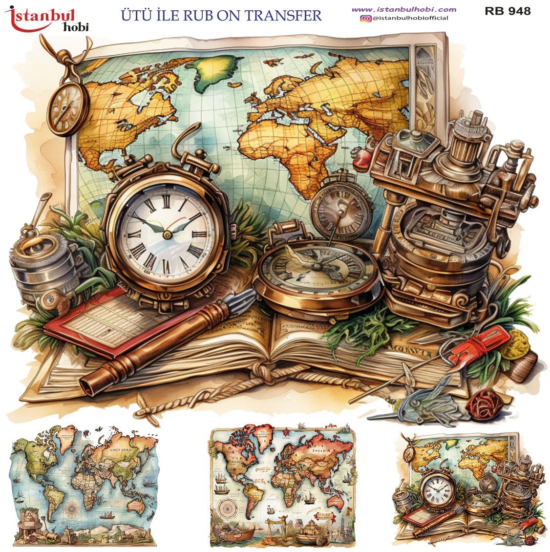 Ütü İle Rub On Transfer 30x30cm RB948