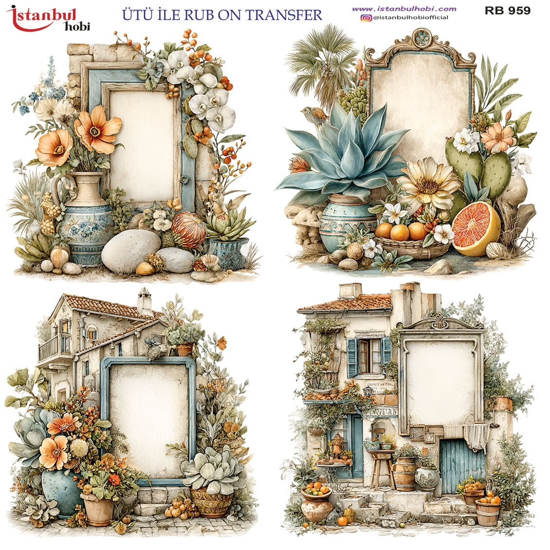 Ütü İle Rub On Transfer 30x30cm RB959