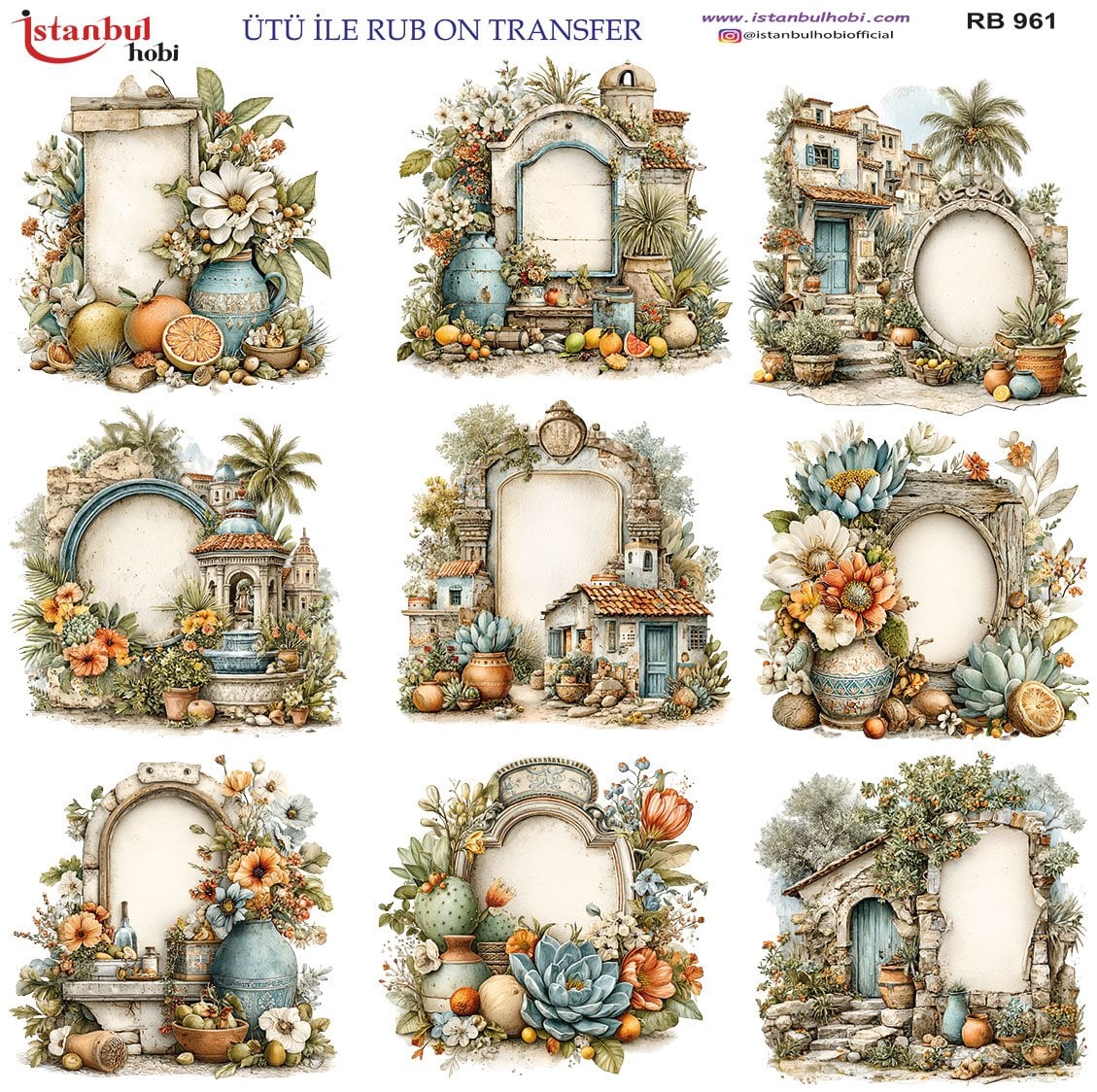 Ütü İle Rub On Transfer 30x30cm RB961