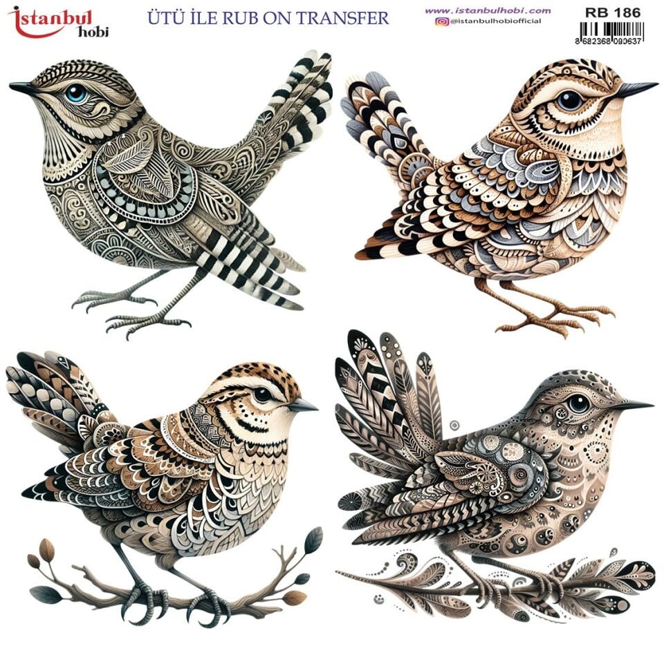 Ütü İle Rub On Transfer 30x30cm RB186