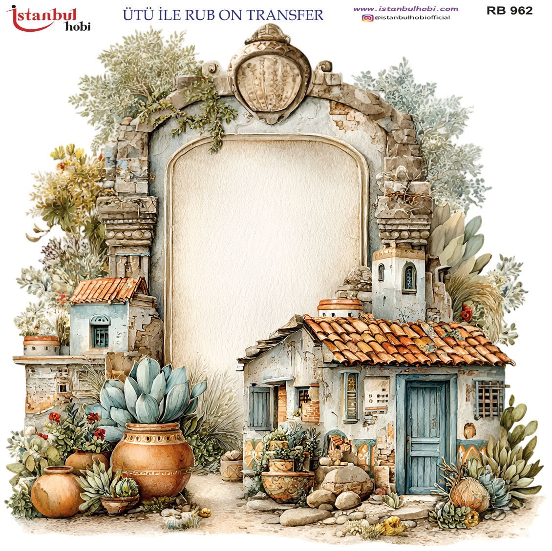 Ütü İle Rub On Transfer 30x30cm RB962