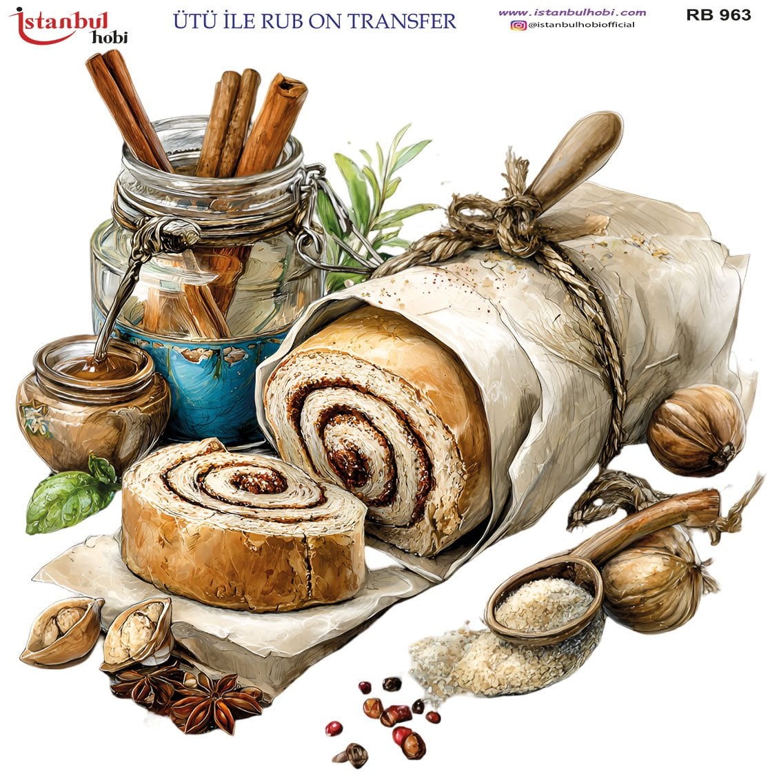 Ütü İle Rub On Transfer 30x30cm RB963