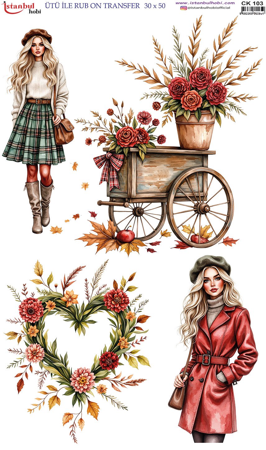 Ütü İle Rub On Transfer 30x50cm CK103