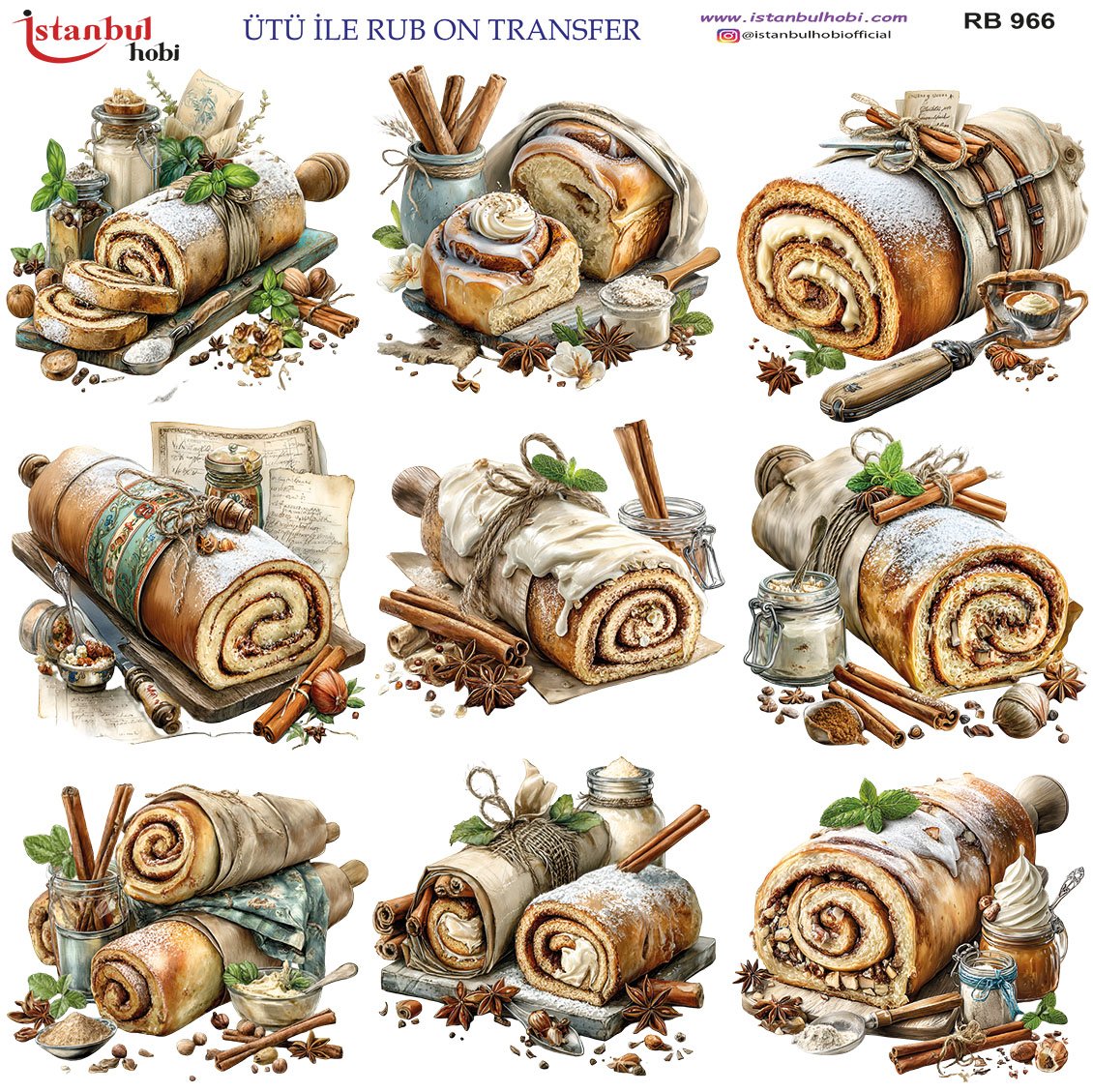 Ütü İle Rub On Transfer 30x30cm RB966