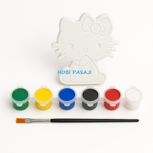 Taş Boyama Seti Hello Kitty 6 Renk Akrilik Boya 5ml + Fırça