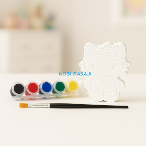 Taş Boyama Seti Hello Kitty 6 Renk Akrilik Boya 5ml + Fırça