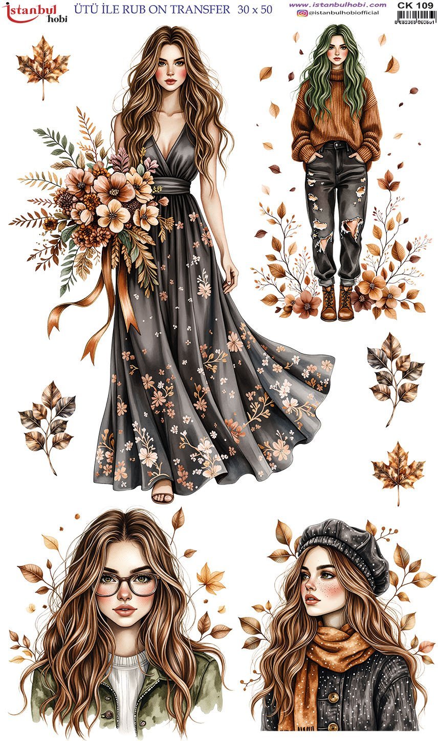 Ütü İle Rub On Transfer 30x50cm CK109