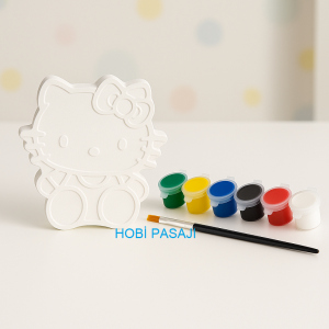 Taş Boyama Seti Hello Kitty 6 Renk Akrilik Boya 5ml + Fırça