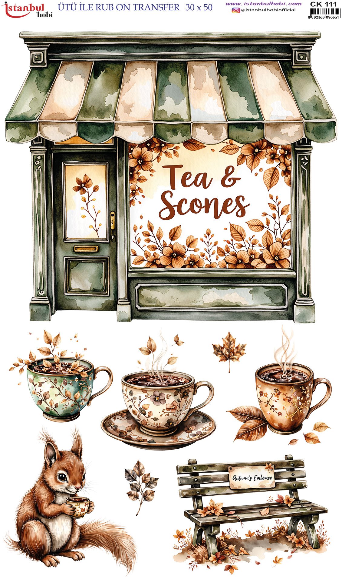 Ütü İle Rub On Transfer 30x50cm CK111
