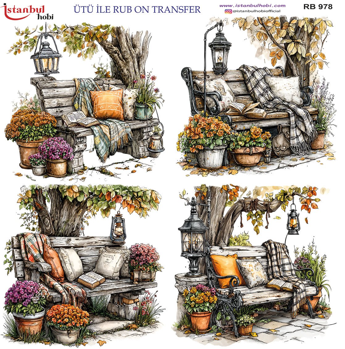 Ütü İle Rub On Transfer 30x30cm RB978