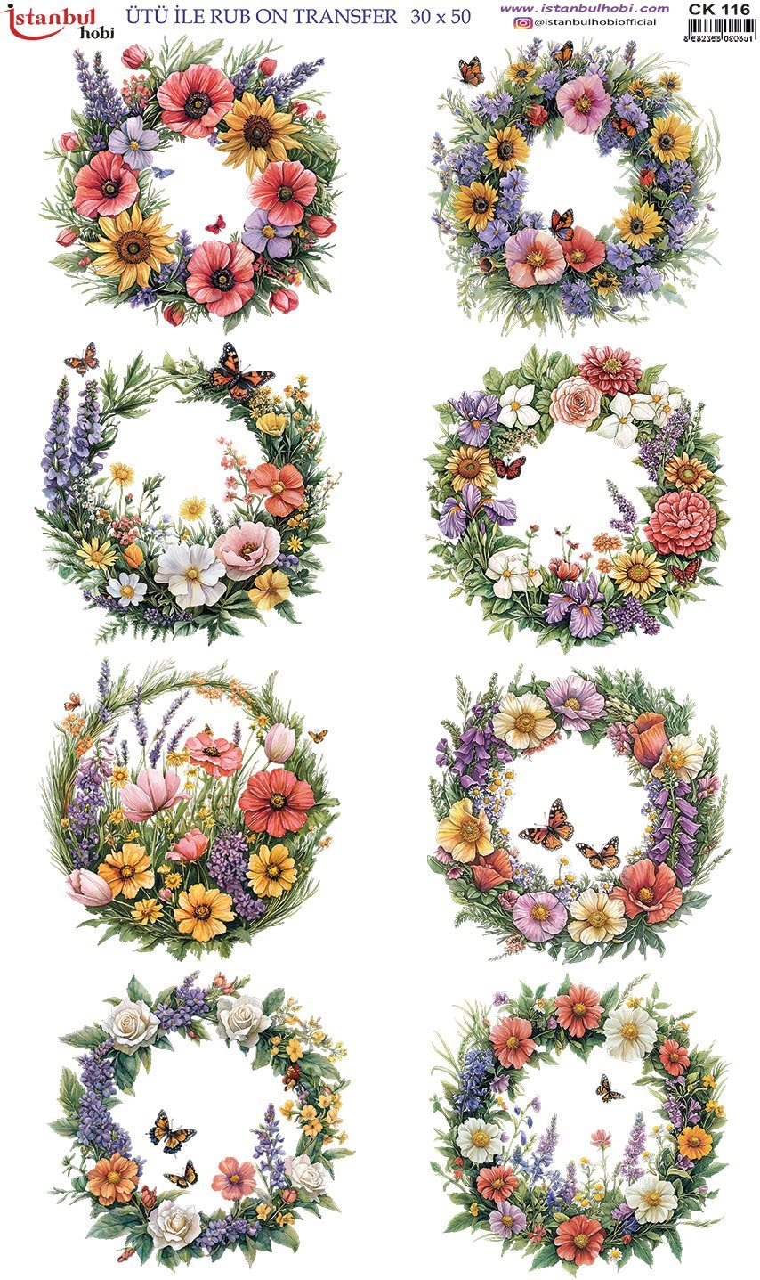 Ütü İle Rub On Transfer 30x50cm CK116