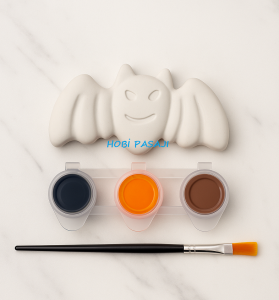 Taş Boyama Seti Halloween Yarasa 3 Renk Akrilik Boya 5ml + Fırça