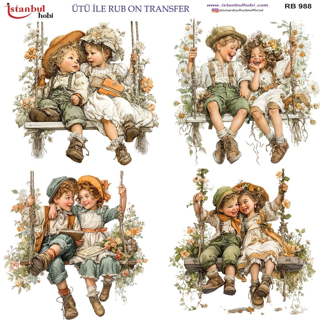 Ütü İle Rub On Transfer 30x30cm RB988