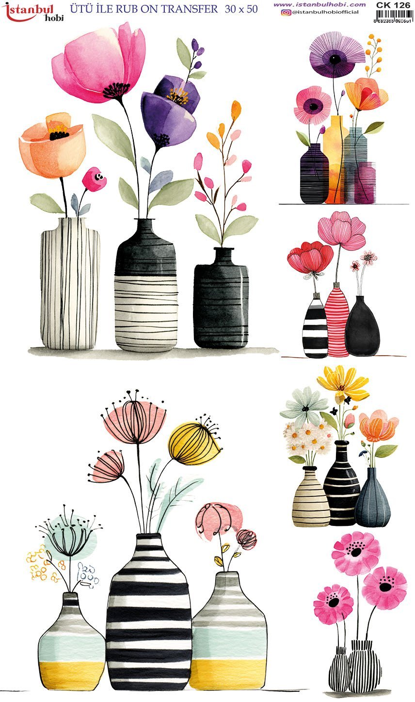 Ütü İle Rub On Transfer 30x50cm CK126