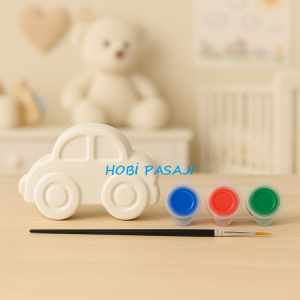 Taş Boyama Seti Araba 3 Renk Akrilik Boya 5ml + Fırça