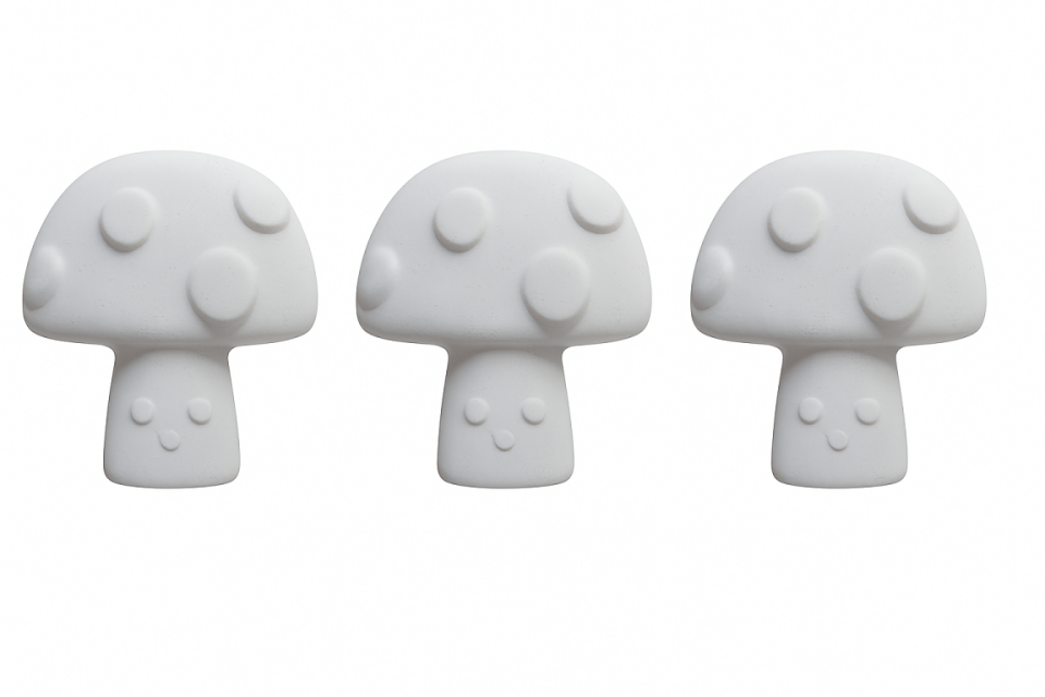 Minik Mantar Obje 3 lü Set 3,3x3cm