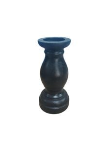 Ahşap Siyah Şamdan 15x7cm