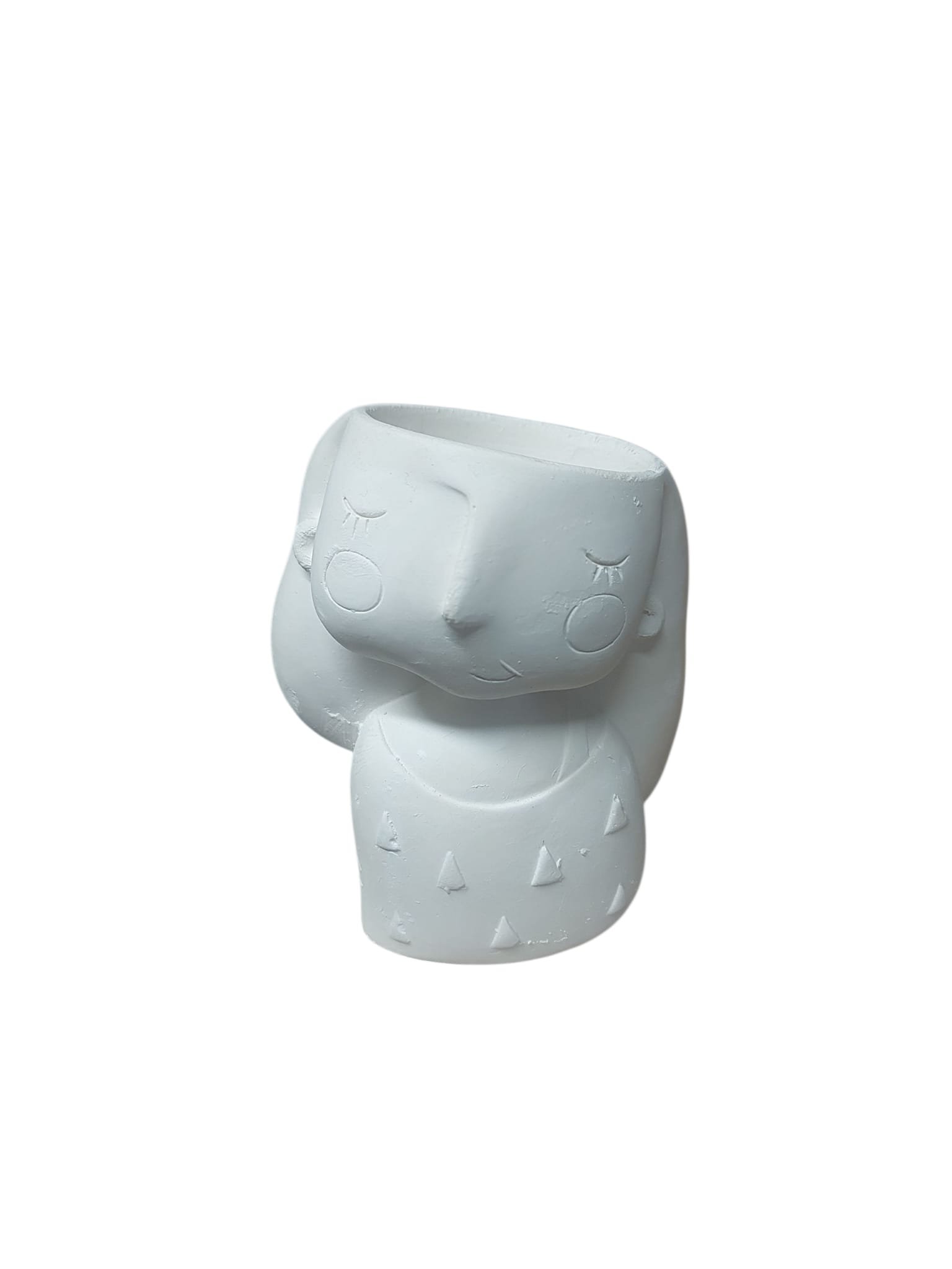 Uzun Saçlı Kız Saksı 10x8,5cm