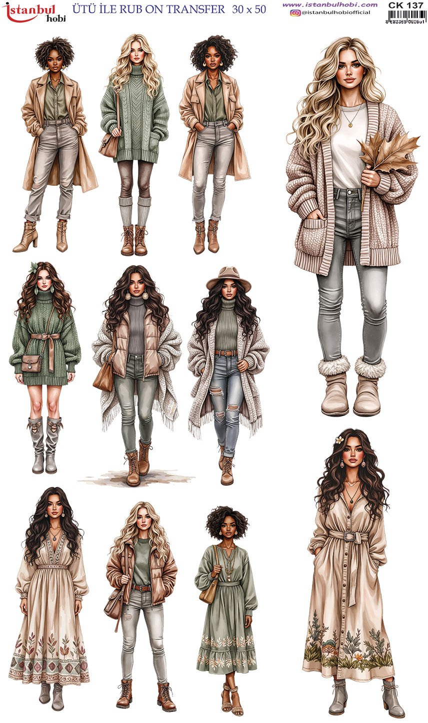 Ütü İle Rub On Transfer 30x50cm CK137