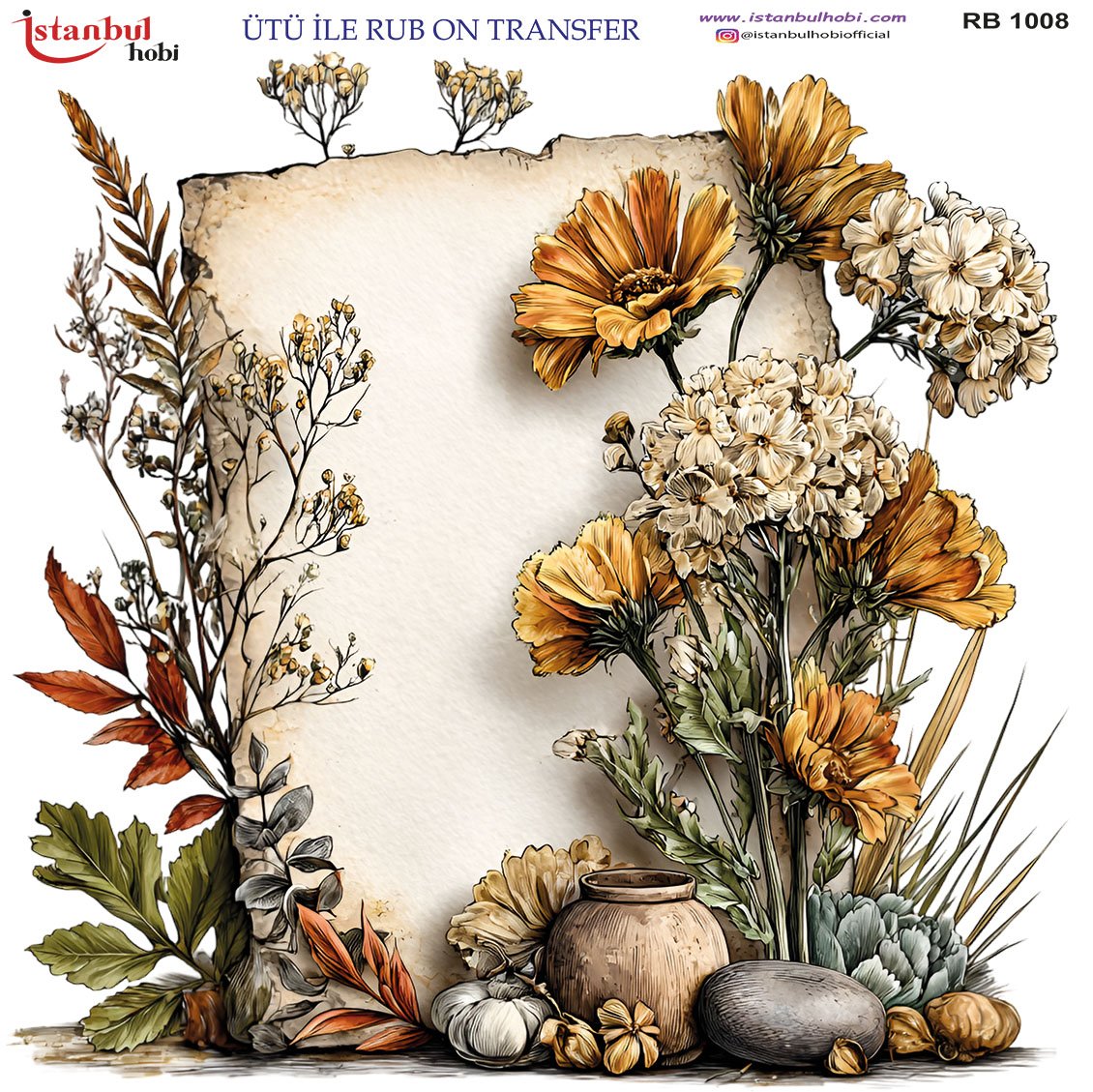 Ütü İle Rub On Transfer 30x30cm RB1008