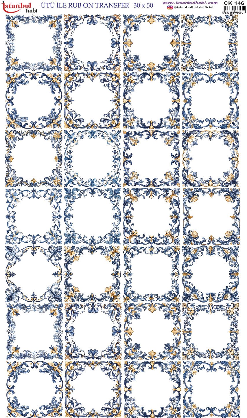 Ütü İle Rub On Transfer 30x50cm CK146