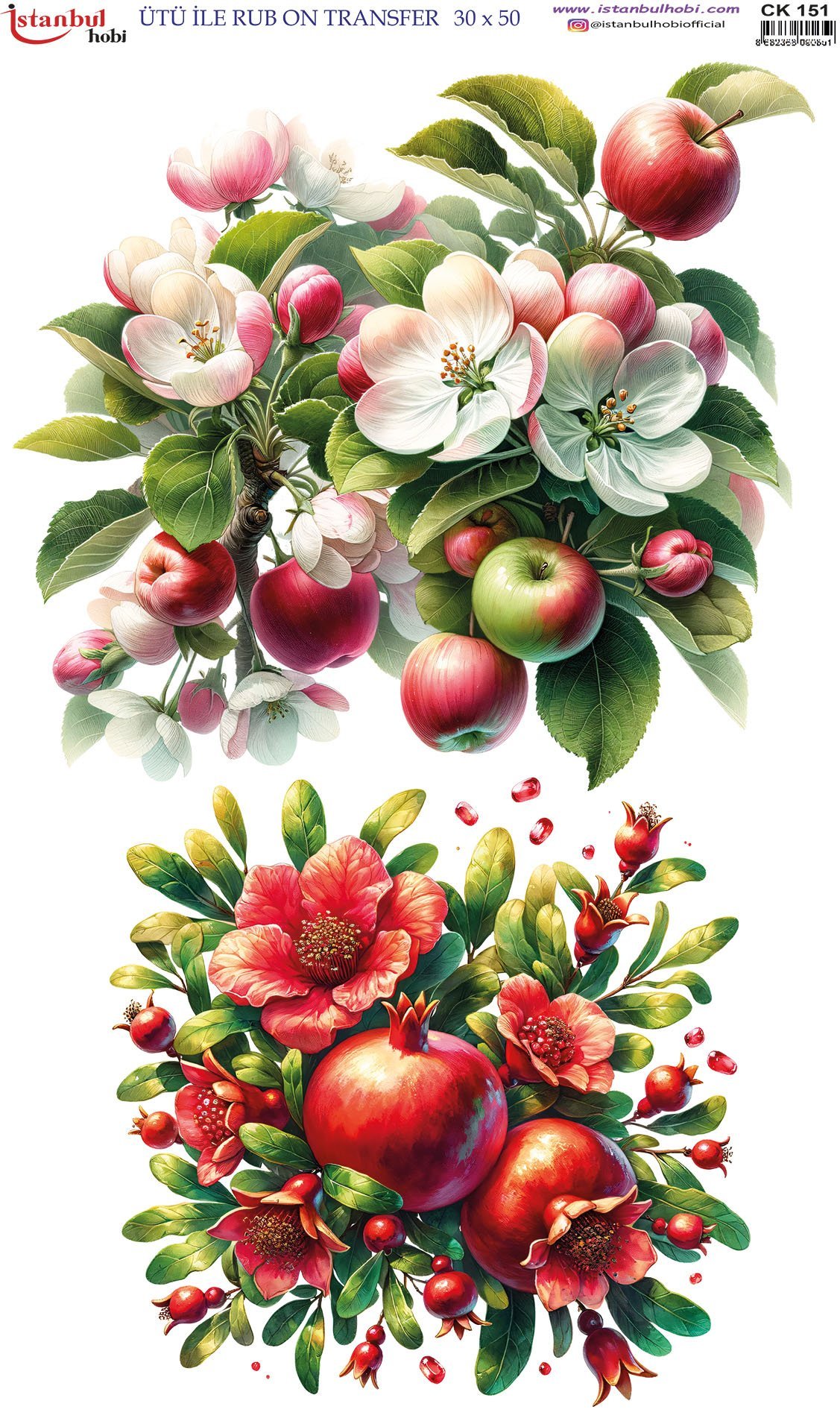 Ütü İle Rub On Transfer 30x50cm CK151