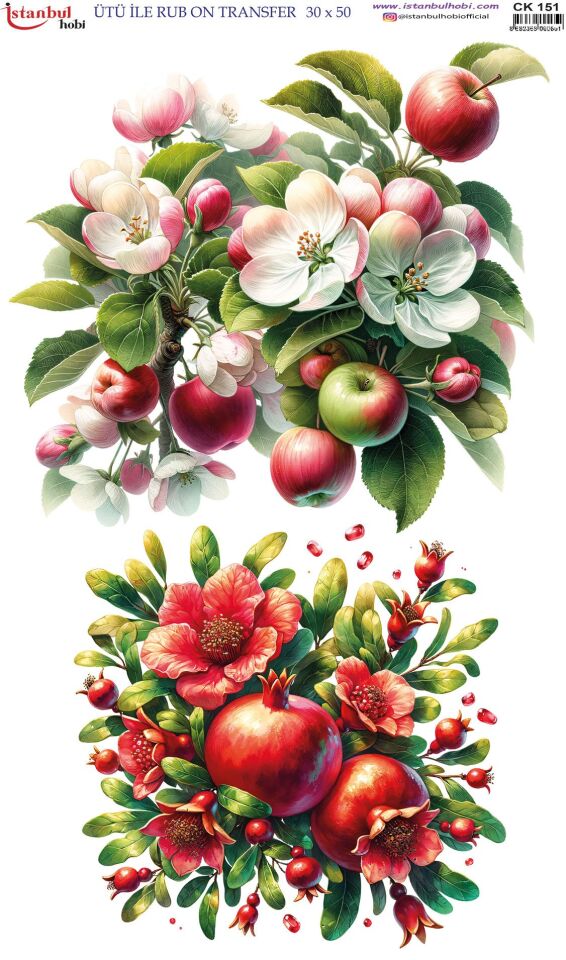 Ütü İle Rub On Transfer 30x50cm CK151