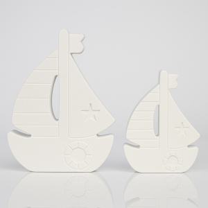 Yelkenli Gemi Figür 2'li Set 12cm+9,5cm