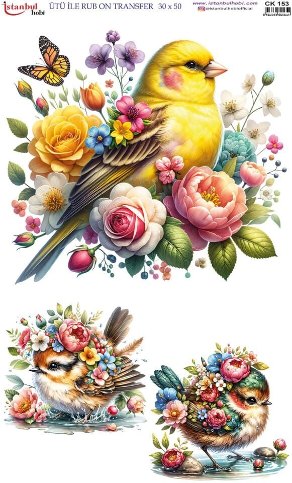 Ütü İle Rub On Transfer 30x50cm CK153