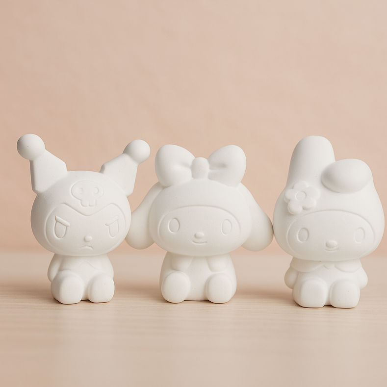 Kuromi + My Melody + Hello Kawaii Figür 3'lü Set