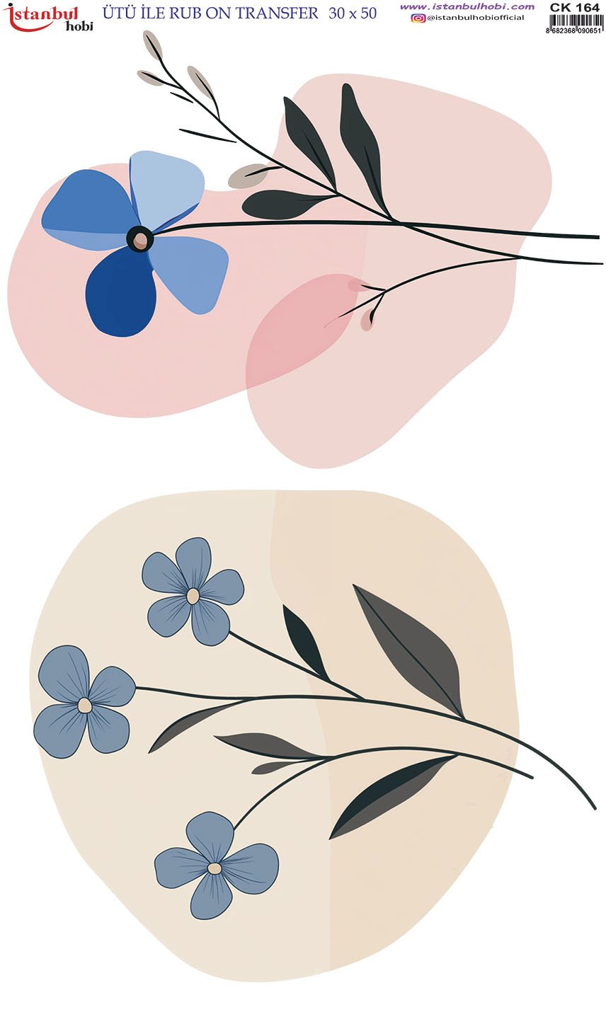 Ütü İle Rub On Transfer 30x50cm CK164