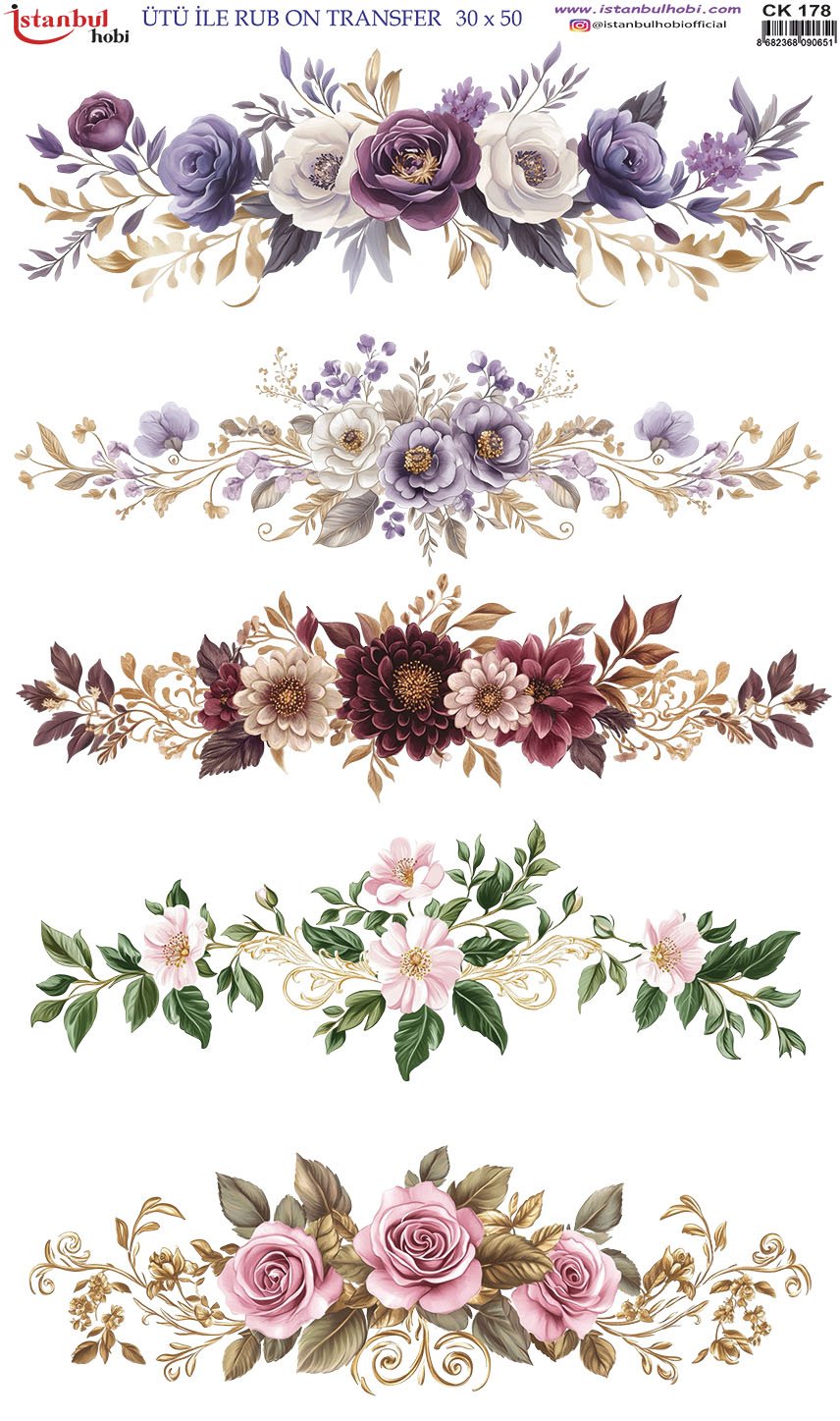 Ütü İle Rub On Transfer 30x50cm CK178