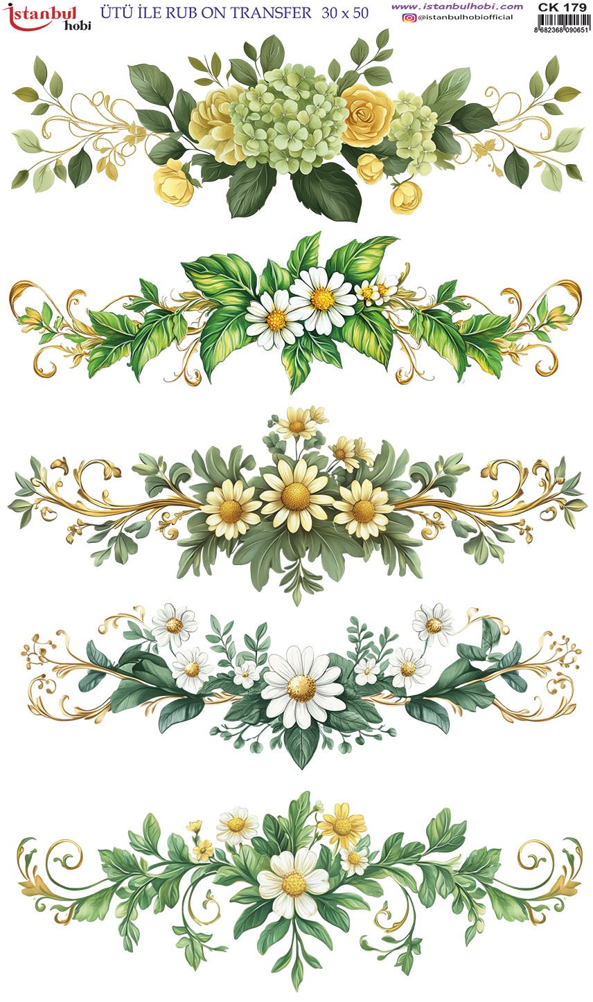 Ütü İle Rub On Transfer 30x50cm CK179
