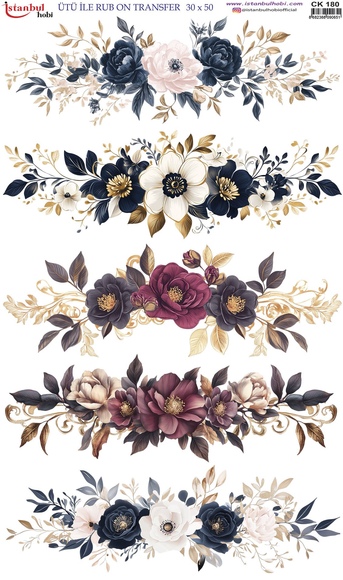 Ütü İle Rub On Transfer 30x50cm CK180