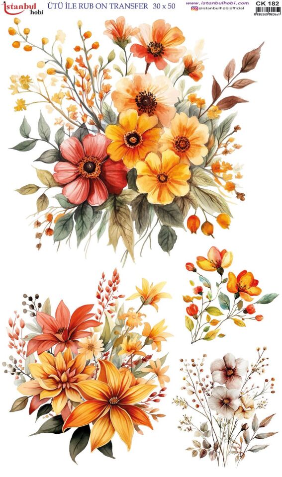 Ütü İle Rub On Transfer 30x50cm CK182