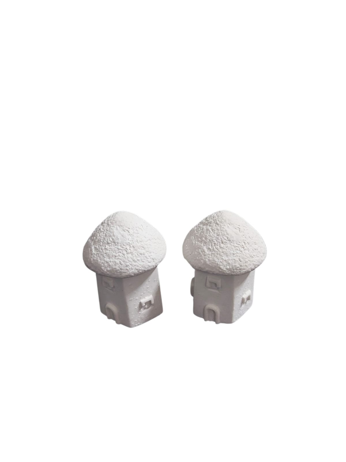 Dekoratif Kış Evi 2 li Set - 4x2,5cm + 4x2,5cm
