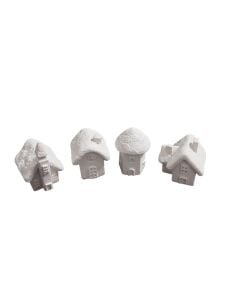 Dekoratif Kış Evleri 4 lü Set