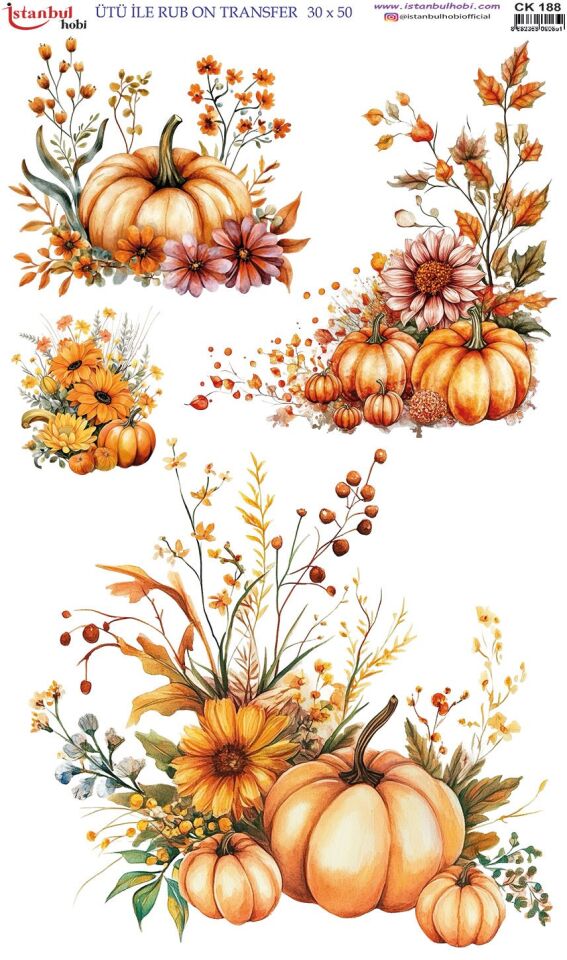 Ütü İle Rub On Transfer 30x50cm CK188