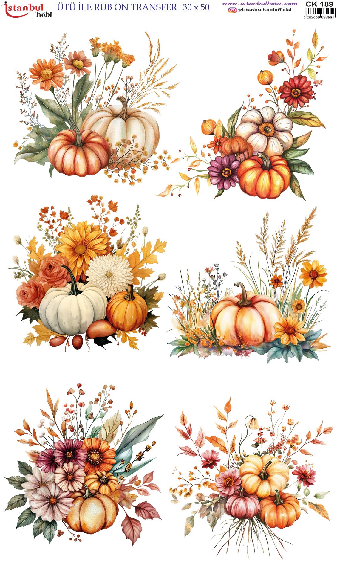 Ütü İle Rub On Transfer 30x50cm CK189