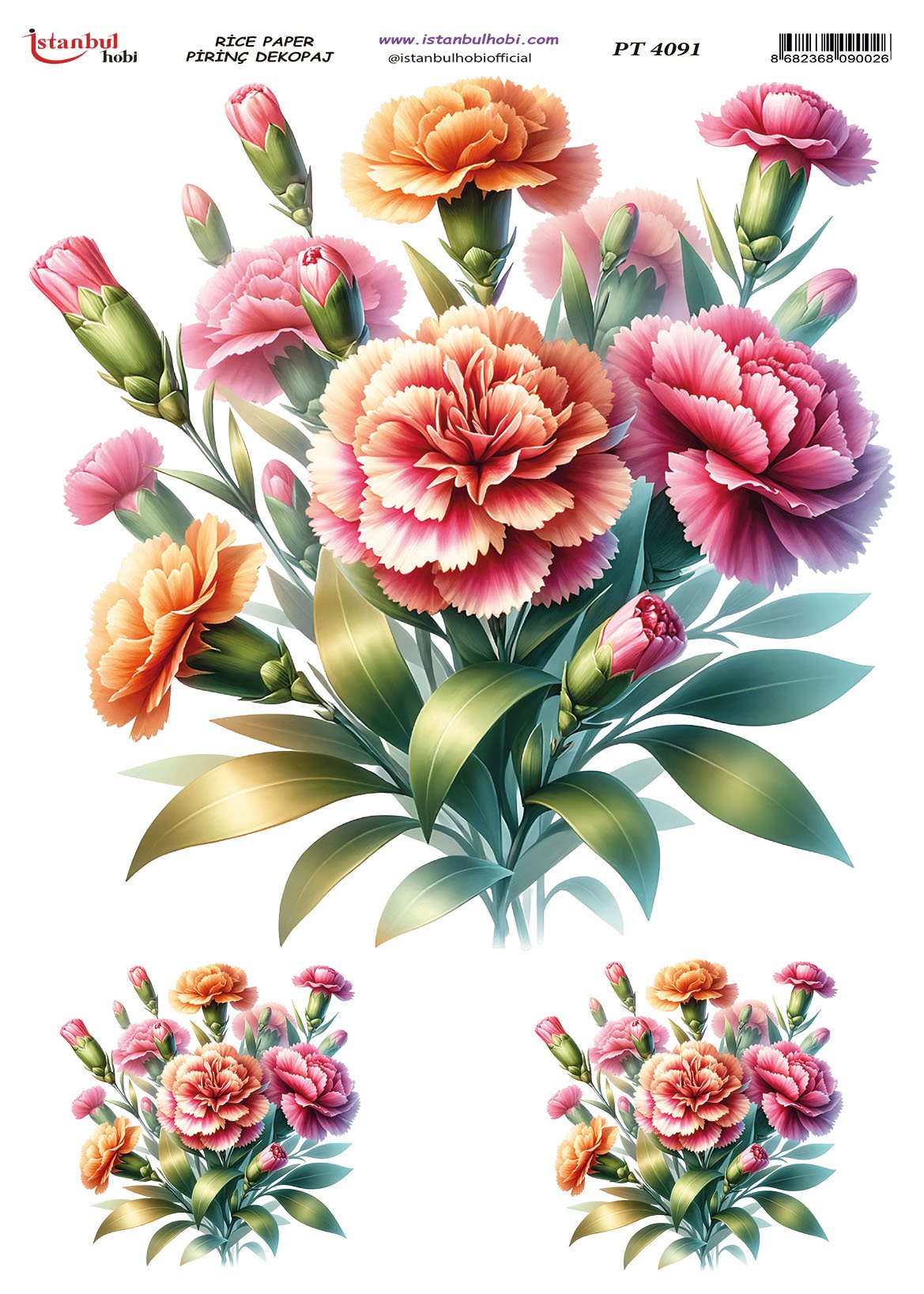 Pirinç Dekopaj Kağıdı 30x42cm PT-4091