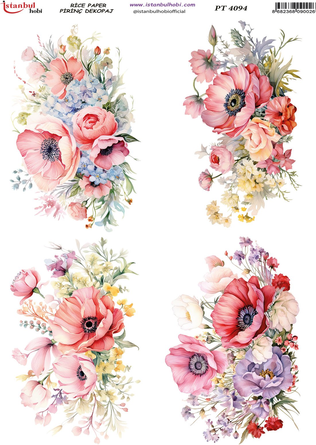 Pirinç Dekopaj Kağıdı 30x42cm PT-4094