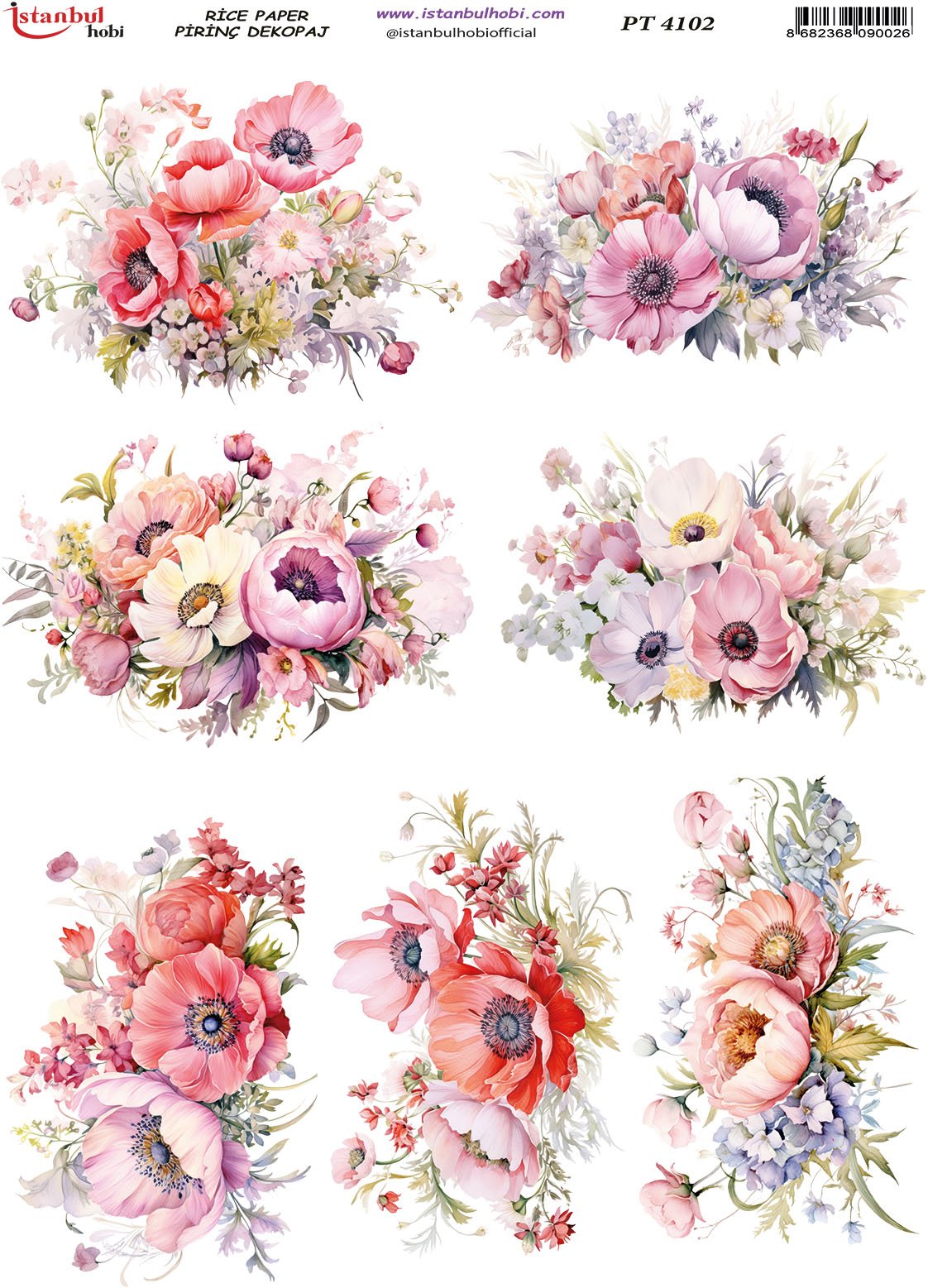 Pirinç Dekopaj Kağıdı 30x42cm PT-4102