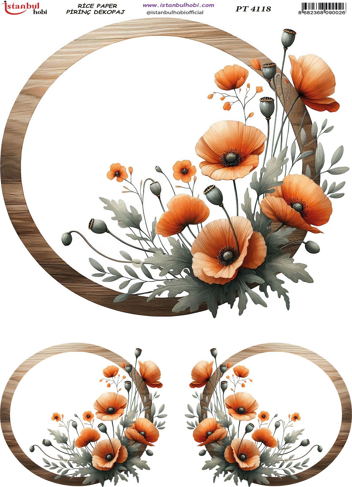 Pirinç Dekopaj Kağıdı 30x42cm PT-4118
