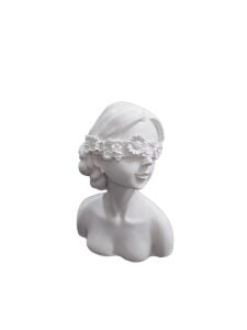 Gözü Çiçekli Kız Büst 9,5x6,5cm