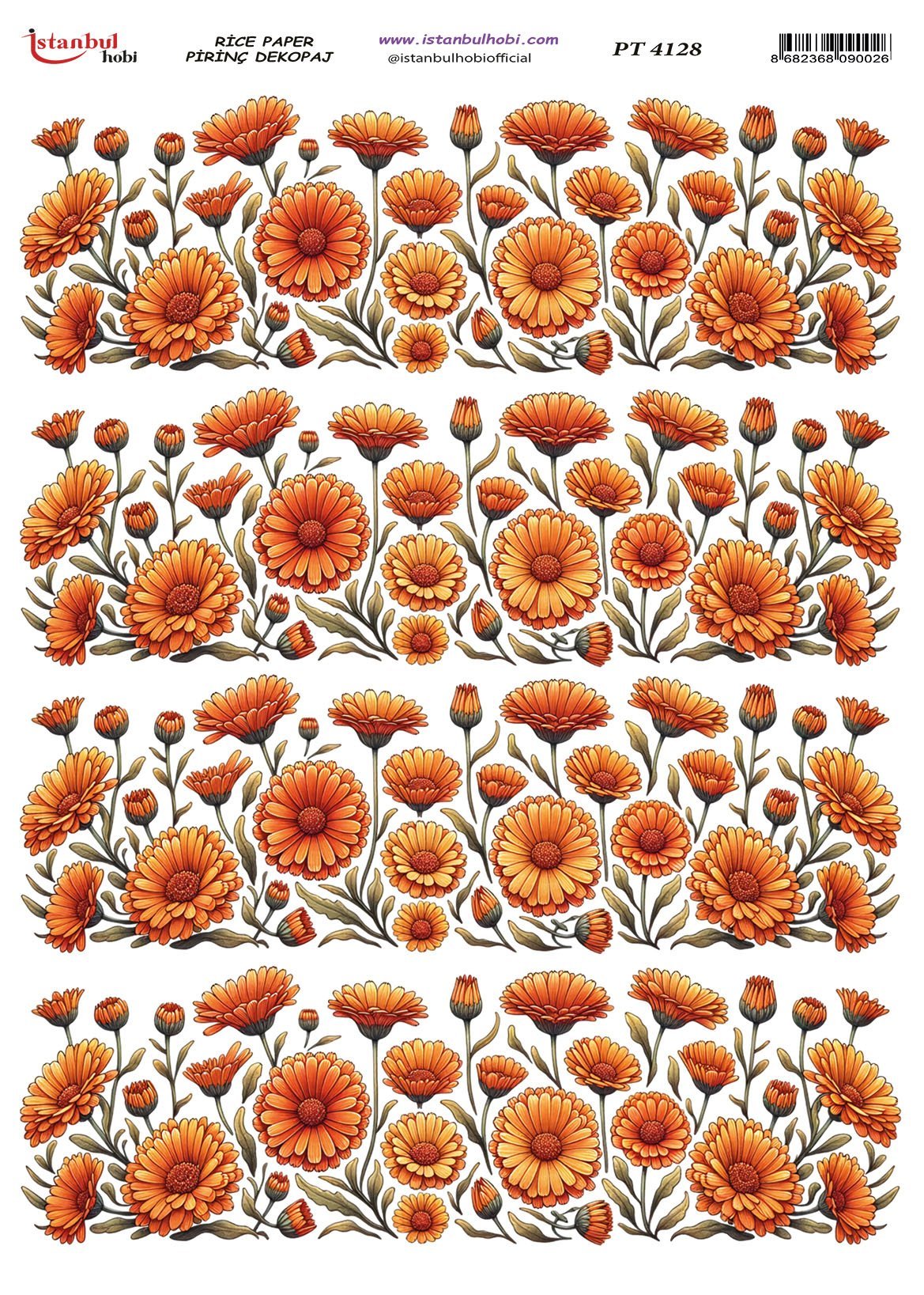 Pirinç Dekopaj Kağıdı 30x42cm PT-4128