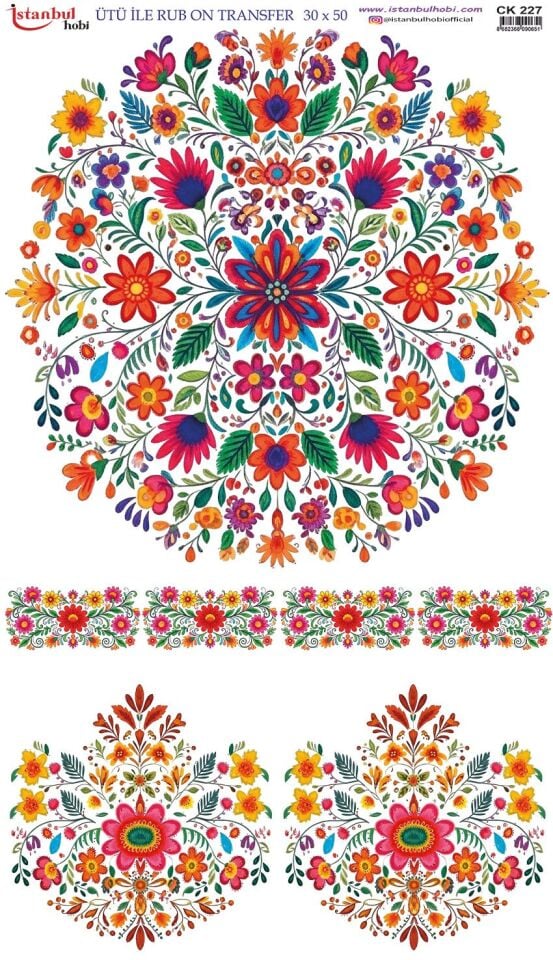 Ütü İle Rub On Transfer 30x50cm CK227