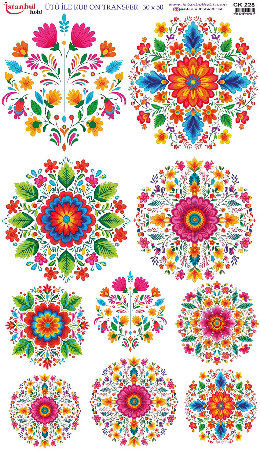 Ütü İle Rub On Transfer 30x50cm CK228