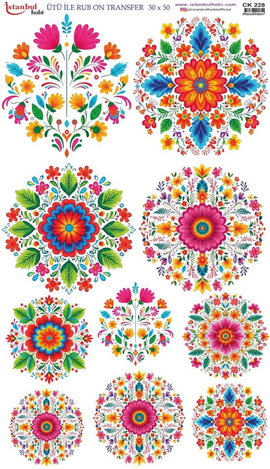 Ütü İle Rub On Transfer 30x50cm CK228